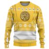 9Heritages 3D Yellow Ninja Mighty Morphin Power Rangers Custom Ugly Sweater