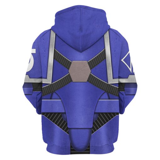 9Heritages Pre-Heresy Ultramarines in Mark IV Maximus Power Armor Costume Hoodie Sweatshirt T-Shirt