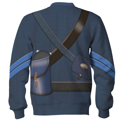 9Heritages Civil Wars of Blue Union Infantryman Costume Hoodie Sweatshirt T-Shirt Tracksuit