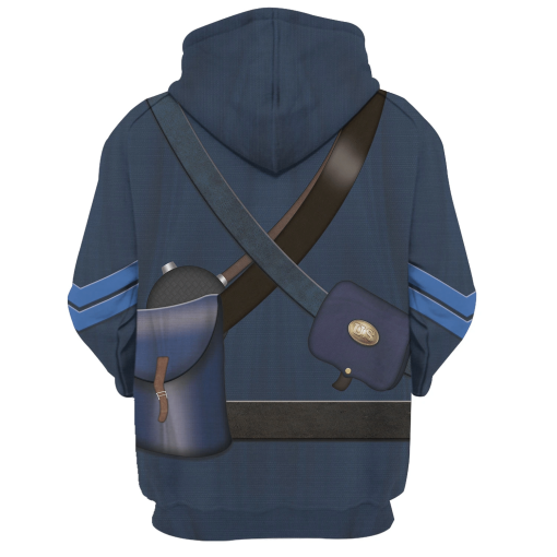 9Heritages Civil Wars of Blue Union Infantryman Costume Hoodie Sweatshirt T-Shirt Tracksuit