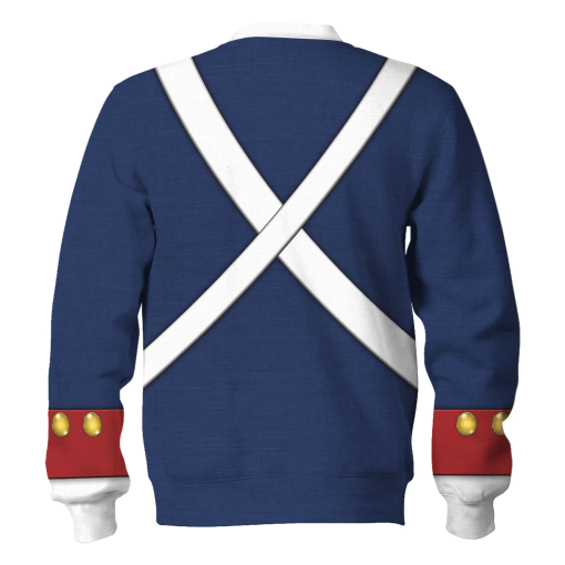 9Heritages Patriot Soldier in American Revolution Costume Hoodie Sweatshirt T-Shirt Tracksuit