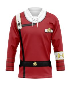 The Wrath of Khan Starfleet Officer Red T-shirt Hoodie Sweatpants Apparel Hockey Jersey