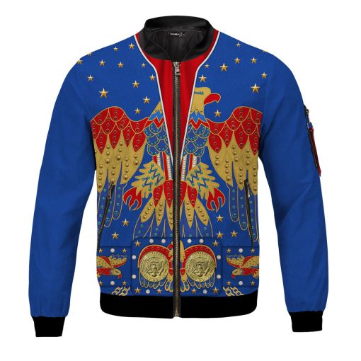 9Heritages Elvis Eagle Blue Bomber Jacket