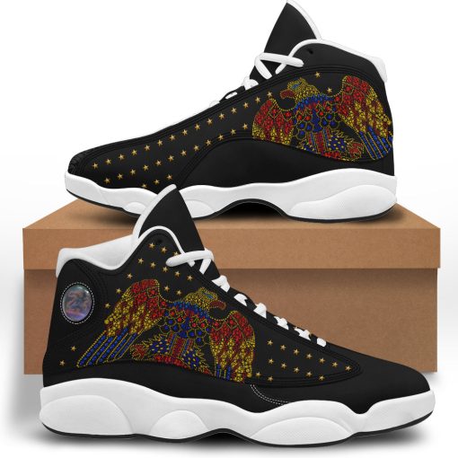 9Heritages Elvis Aloha Eagle Unisex AJ13 Shoes Black