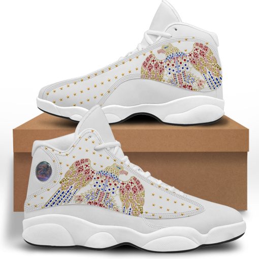 9Heritages Elvis Aloha Unisex AJ13 Shoes White