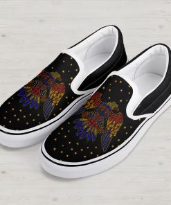 9Heritages Elvis Aloha Black Slip On Shoes