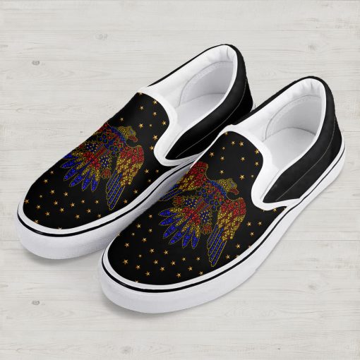 9Heritages Elvis Aloha Black Slip On Shoes