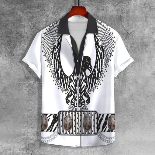 9Heritages Elvis Black Phoenix UNISEX LAPEL SHIRT