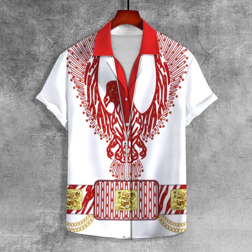 9Heritages Elvis Red Phoenix UNISEX LAPEL SHIRT