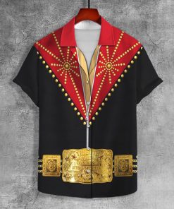 9Heritages Elvis Cisco Red UNISEX LAPEL SHIRT