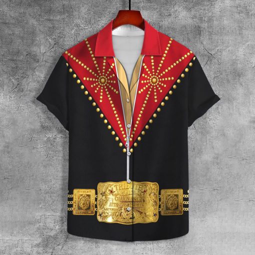 9Heritages Elvis Cisco Red UNISEX LAPEL SHIRT