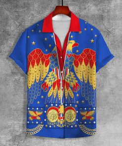 9Heritages Elvis EAGLE Blue UNISEX LAPEL SHIRT