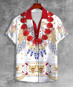 9Heritages Elvis Aloha from Hawaii Flower UNISEX LAPEL SHIRT