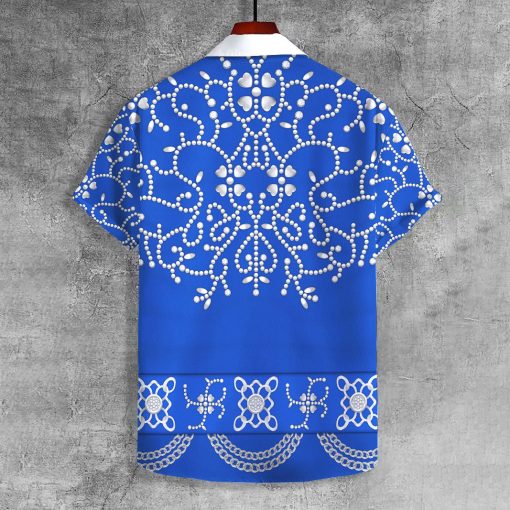 9Heritages Elvis Blue Swirl UNISEX LAPEL SHIRT