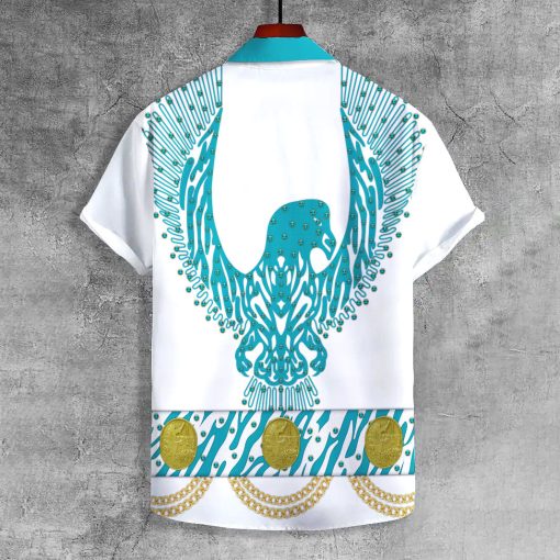 9Heritages Elvis Turquoise Phoenix UNISEX LAPEL SHIRT