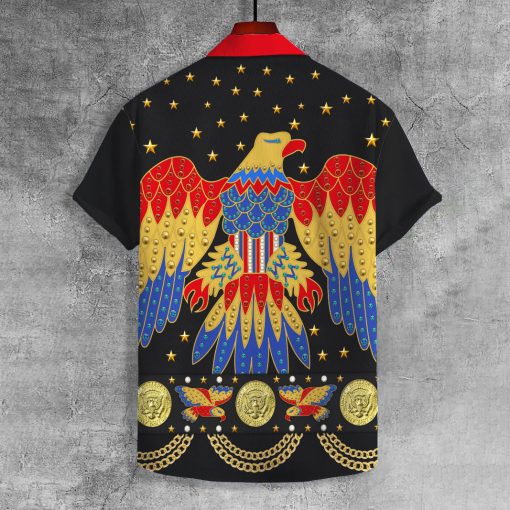 9Heritages Elvis EAGLE Black UNISEX LAPEL SHIRT