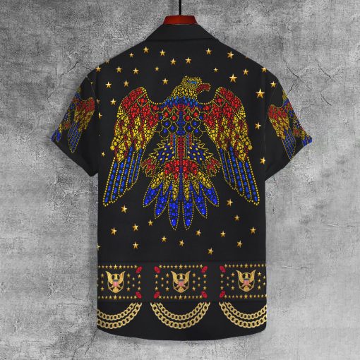 9Heritages Elvis Aloha UNISEX LAPEL SHIRT in Black