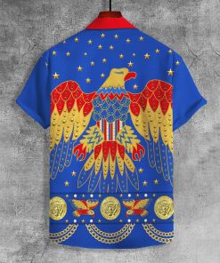 9Heritages Elvis EAGLE Blue UNISEX LAPEL SHIRT