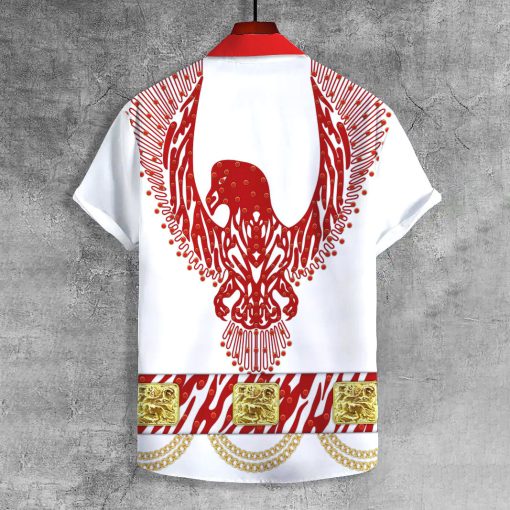 9Heritages Elvis Red Phoenix UNISEX LAPEL SHIRT