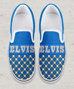 9Heritages Elvis Slip On Shoes Blue Suede