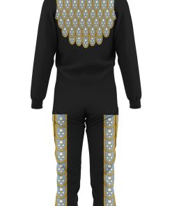 Elvis Armadillo suit in Blue on Black jumpsuit Costume