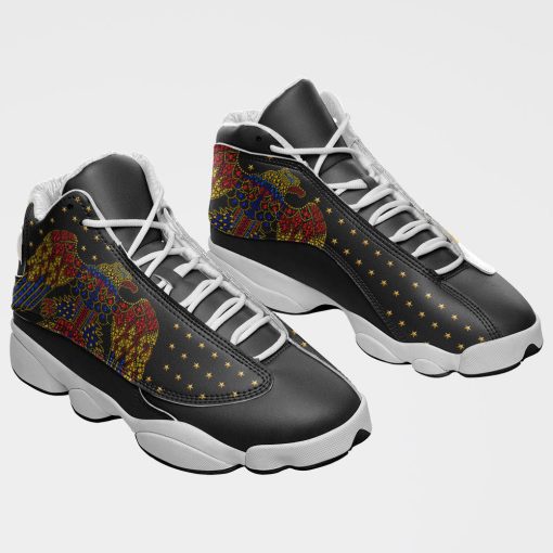 9Heritages Elvis Aloha Eagle Unisex AJ13 Shoes Black