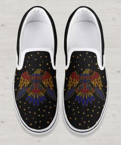 9Heritages Elvis Aloha Black Slip On Shoes