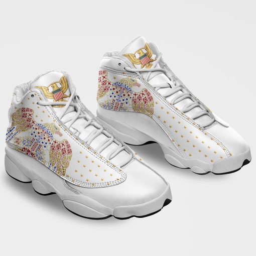 9Heritages Elvis Aloha Eagle Unisex AJ13 Shoes White