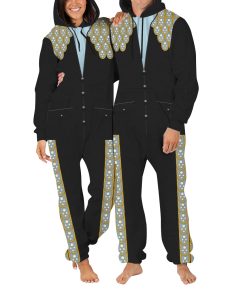 Elvis Armadillo suit in Blue on Black jumpsuit Costume