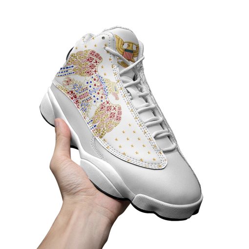 9Heritages Elvis Aloha Eagle Unisex AJ13 Shoes White