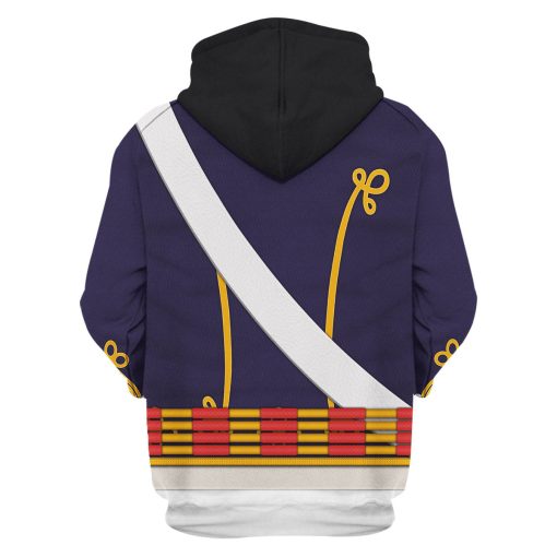 9Heritages English Hussar-Full Dress (1806-1815) Uniform All Over Print Hoodie Sweatshirt T-Shirt Tracksuit