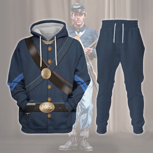 9Heritages Civil Wars of Blue Union Infantryman Costume Hoodie Sweatshirt T-Shirt Tracksuit