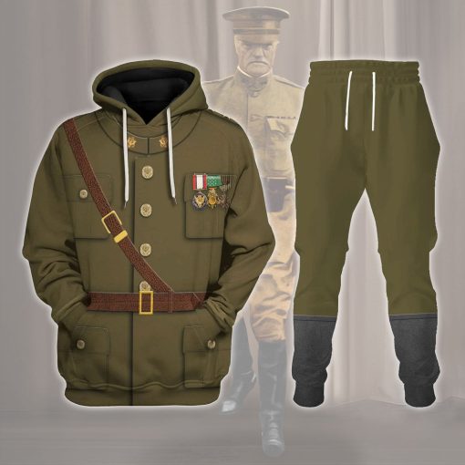 9Heritages General John J. Jack Pershing Costume Hoodie Sweatshirt T-Shirt Tracksuit