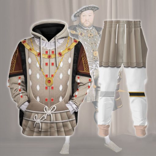 9Heritages Henry VIII King of England Costume Hoodie Sweatshirt T-Shirt Tracksuit