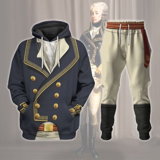 9Heritages Marquis de Lafayette American Revolutionary War Costume Hoodie Sweatshirt T-Shirt Tracksuit