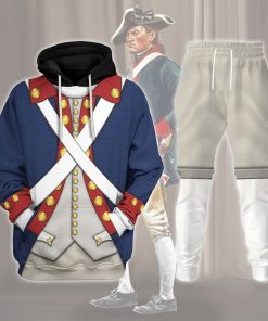 9Heritages Patriot Soldier in American Revolution Costume Hoodie Sweatshirt T-Shirt Tracksuit