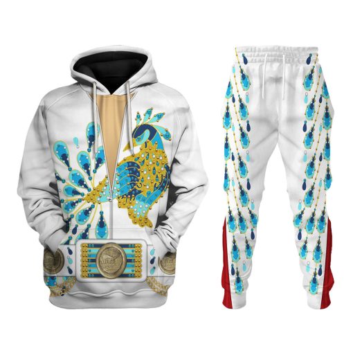 9Heritages Elvis Presley Peacock Outfit Costume Hoodie Sweatshirt T-Shirt Sweatpants