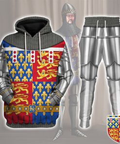 9Heritages Edmund of Langley, 1st Duke of York Amour Knights Costume Hoodie Sweatshirt T-Shirt Tracksuit