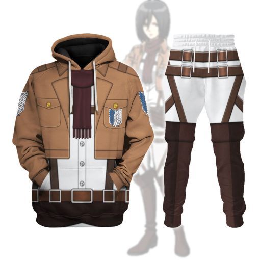 9Heritages Mikasa Ackerman Costume Hoodie Sweatshirt T-Shirt Sweatpants