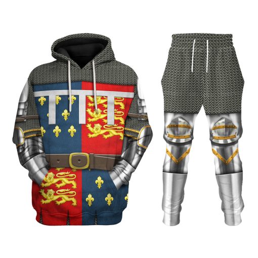 9Heritages Edward The Black Prince- Battle of Poitiers- 1356 Costume Hoodie Sweatshirt T-Shirt Tracksuit