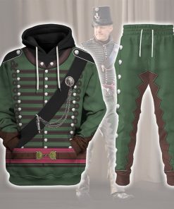 9Heritages 95th Rifles Uniform British Army Captain All Over Print Hoodie Sweatshirt T-Shirt Tracksuit