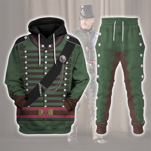 9Heritages 95th Rifles Uniform British Army Captain All Over Print Hoodie Sweatshirt T-Shirt Tracksuit