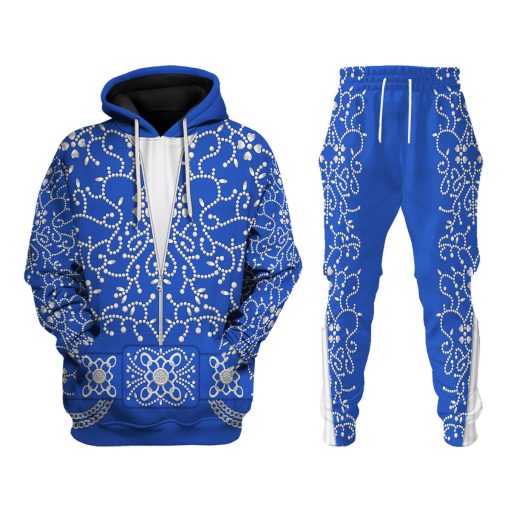 9Heritages Elvis Blue Swirl Costume Hoodie Sweatshirt T-Shirt Sweatpants