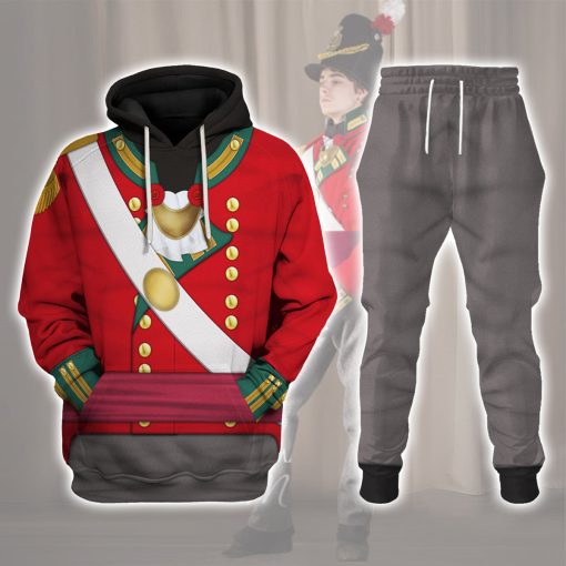 9Heritages 69th Foot (South Lincolnshire) Officer-Centre Company-Campaign Dress (1812-1815) Uniform All Over Print Hoodie Sweatshirt T-Shirt Tracksuit