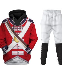9Heritages British Line Regiment (1802-1812) Uniform All Over Print Hoodie Sweatshirt T-Shirt Tracksuit