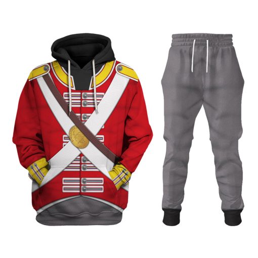 9Heritages 6th Foot (Warwickshire) Private-Centre Company (1812-1815) Uniform All Over Print Hoodie Sweatshirt T-Shirt Tracksuit