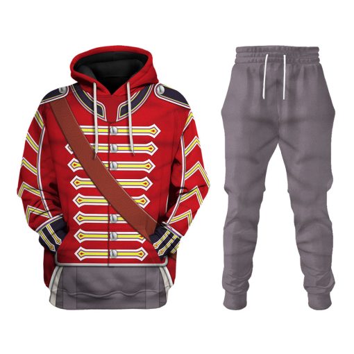 9Heritages 23rd Foot ( Royal Welch Fuzileers ) Drummer (1812-1815) Uniform All Over Print Hoodie Sweatshirt T-Shirt Tracksuit