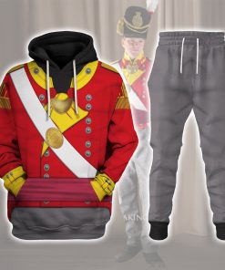 9Heritages 6th Foot (Warwickshire) Officer-Grenadier Company (1812-1815) Uniform All Over Print Hoodie Sweatshirt T-Shirt Tracksuit