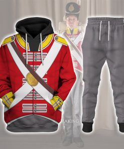 9Heritages 6th Foot (Warwickshire) Private-Centre Company (1812-1815) Uniform All Over Print Hoodie Sweatshirt T-Shirt Tracksuit