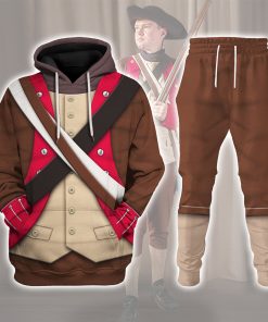 9Heritages American Infantry-6th Continental Regiment-1776-1783 Uniform All Over Print Hoodie Sweatshirt T-Shirt Tracksuit